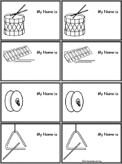 Percussion Instrument Nametags