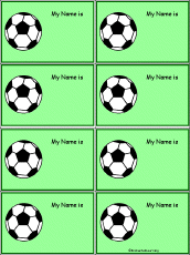 Soccer Nametags