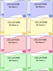 Volunteer Nametags
