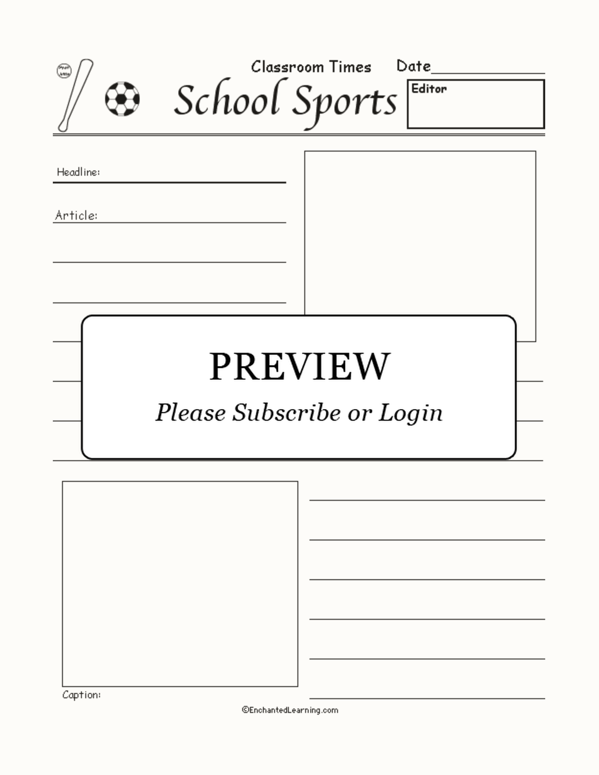 Newspaper Sports Page #2 interactive worksheet page 1