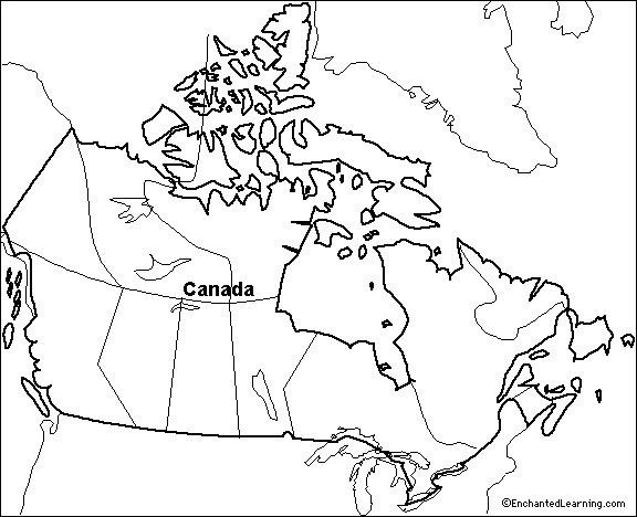 canada outline map