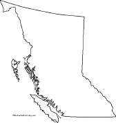 Printable Map Of Bc Outline Map Of British Columbia, Canada - Enchantedlearning.com