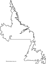 Printable Map Of Newfoundland Outline Map Of Newfoundland And Labrador, Canada - Enchantedlearning.com