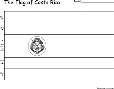 Search result: 'Flag of Costa Rica Printout'