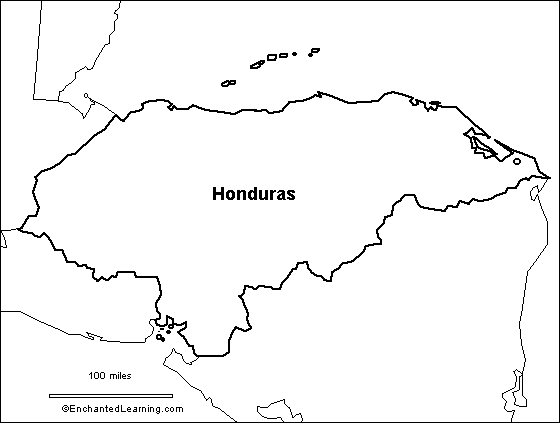 Search result: 'Outline Map Research Activity #1 - Honduras'