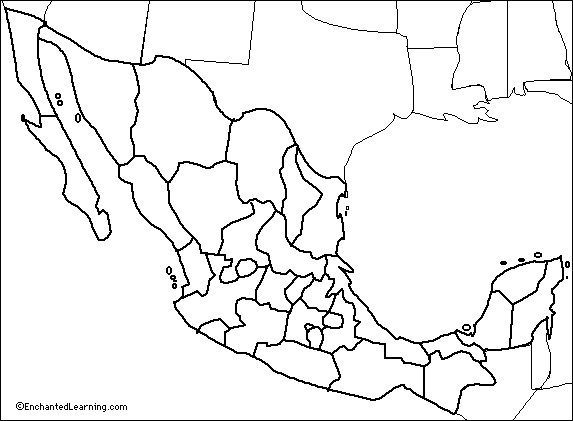 Map Of Mexico And Geographic Information Enchanted Learning