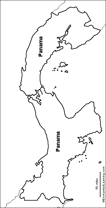 outline map Panama
