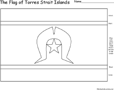 Torres Strait Flag Colouring In