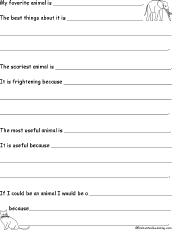 Animal Opinion Quiz Worksheet Enchantedlearning Com