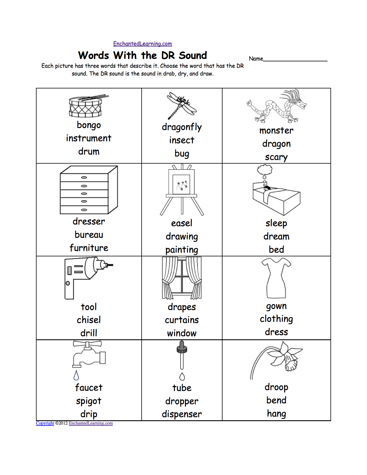 Letter D Alphabet Activities At EnchantedLearning