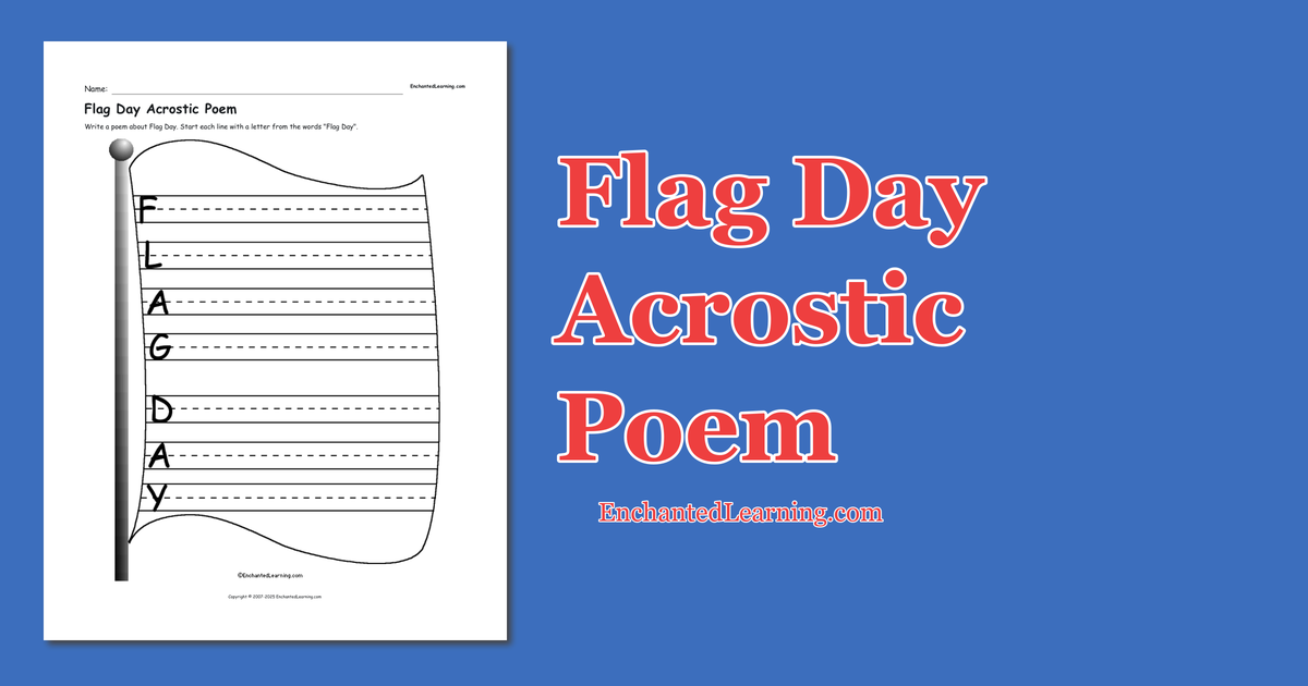 Flag Day Acrostic Poem Enchanted Learning