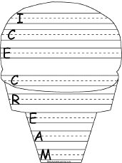 Ice Cream Acrostic Poem #2: EnchantedLearning.com