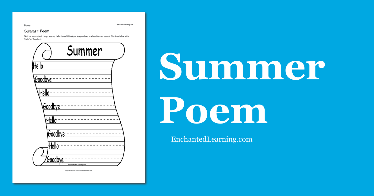 Summer Poem - Enchanted Learning