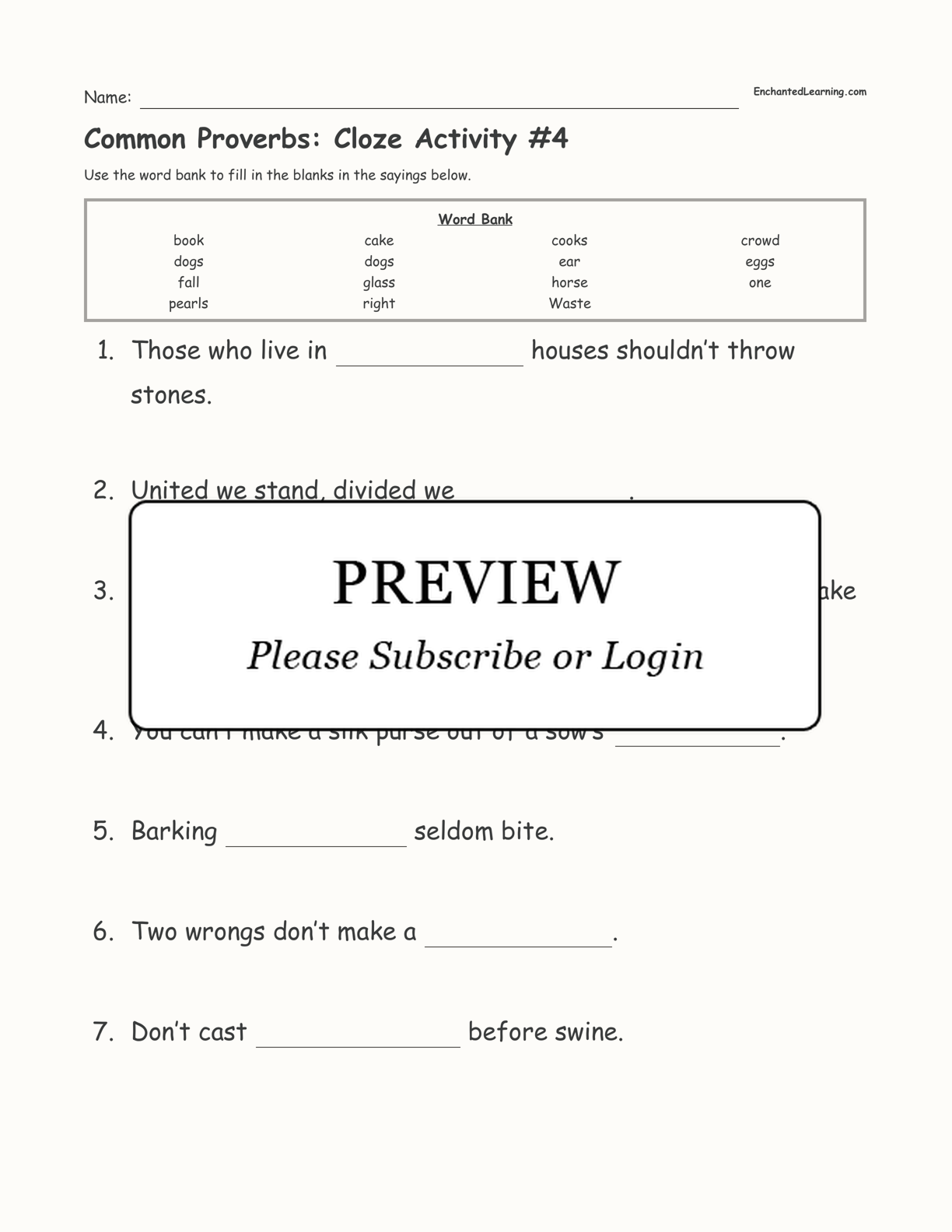 common-proverbs-cloze-activity-4-enchanted-learning