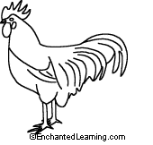 Download Rooster Printout (simple) - EnchantedLearning.com