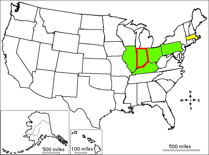 50 States Map Unlabeled