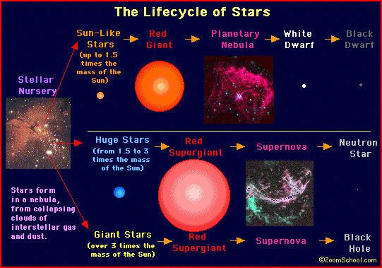 The Life Cycle of a Star - Astronomy - Enchanted Learning