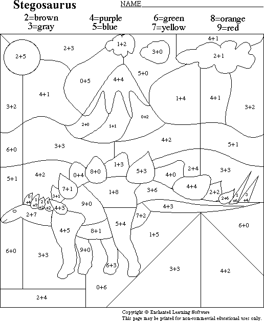 Search result: 'Stegosaurus Math Activity Printout'