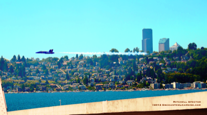 Blue Angel on the Seattle Skyline