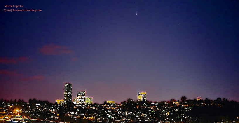 Comet Pan-STARRS (C/2011 L4) over Seattle