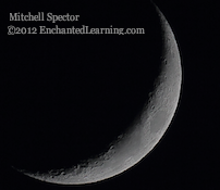 Waxing Crescent Moon, from Three Photos in One Evening