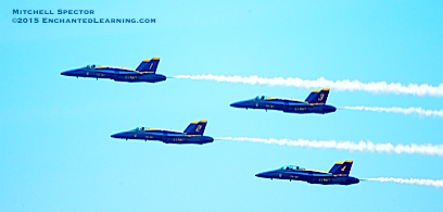 Four Blue Angels with Smoke Trails