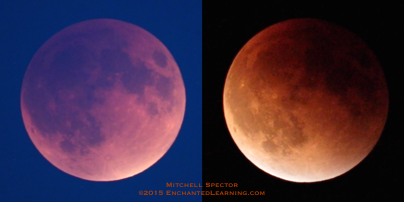 Two Views of Totality: The Colorful Lunar Eclipse of September 28, 2015