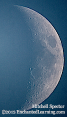 Waxing Crescent Moon, 30% Illuminated