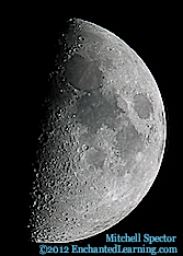 Moon Just Past First Quarter, 55% Illuminated