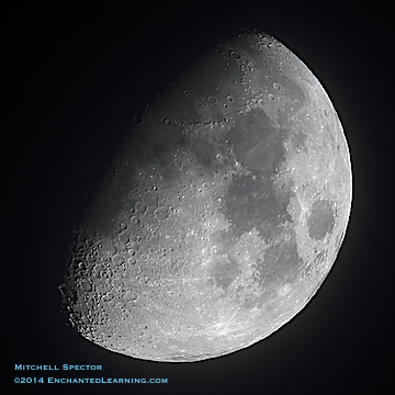 Waxing Gibbous Moon, 69.5% Illuminated