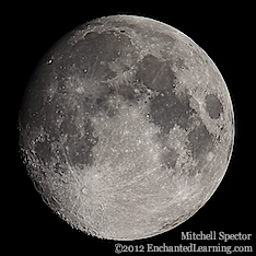 Waxing Gibbous Moon, 96% Illuminated