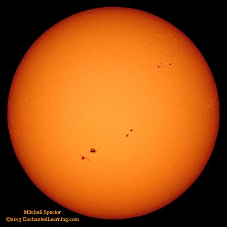 Several Sunspots, May 3, 2013