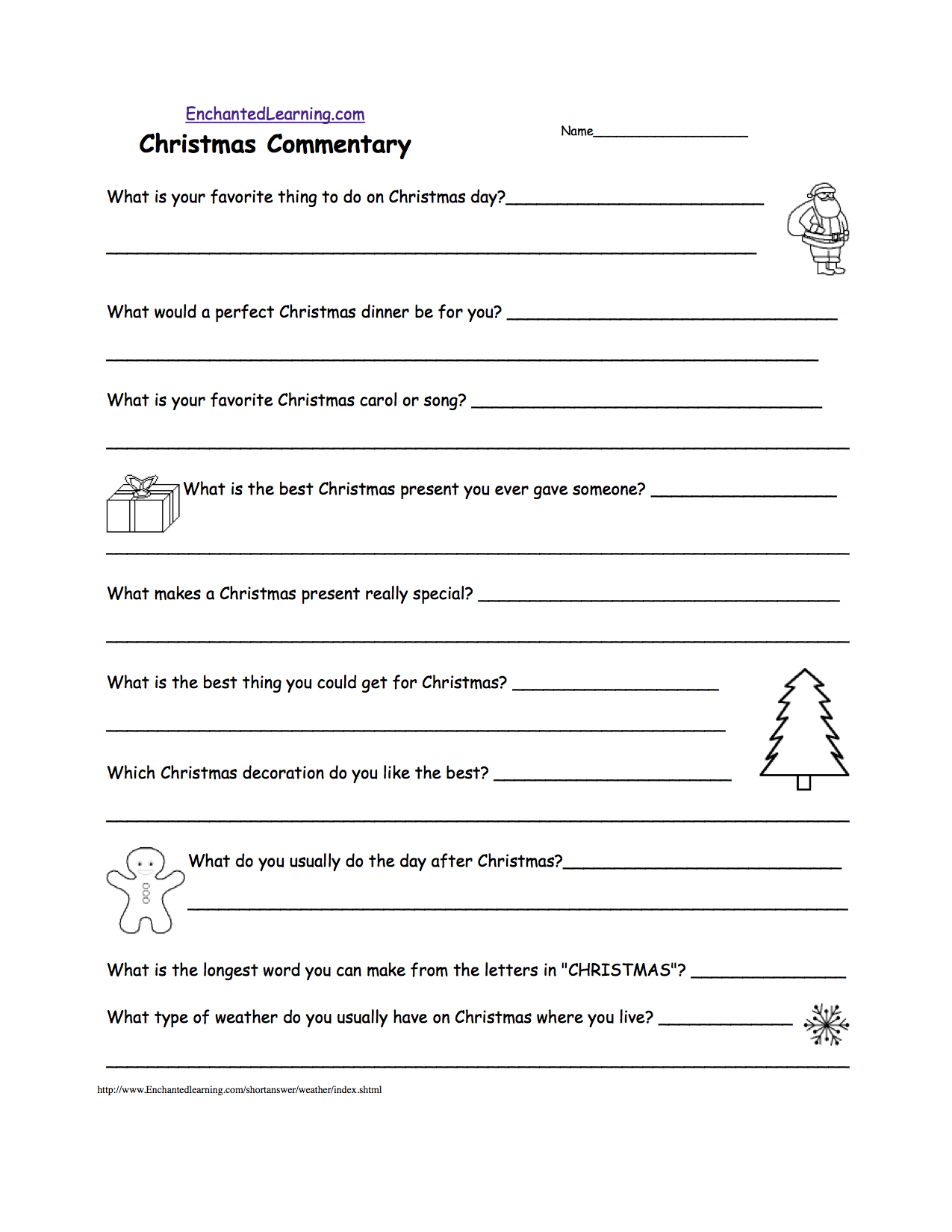 Short Answer Quizzes Printable Enchantedlearning Com