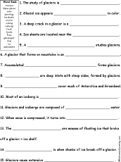 Search result: 'Glacier Quiz Worksheet'