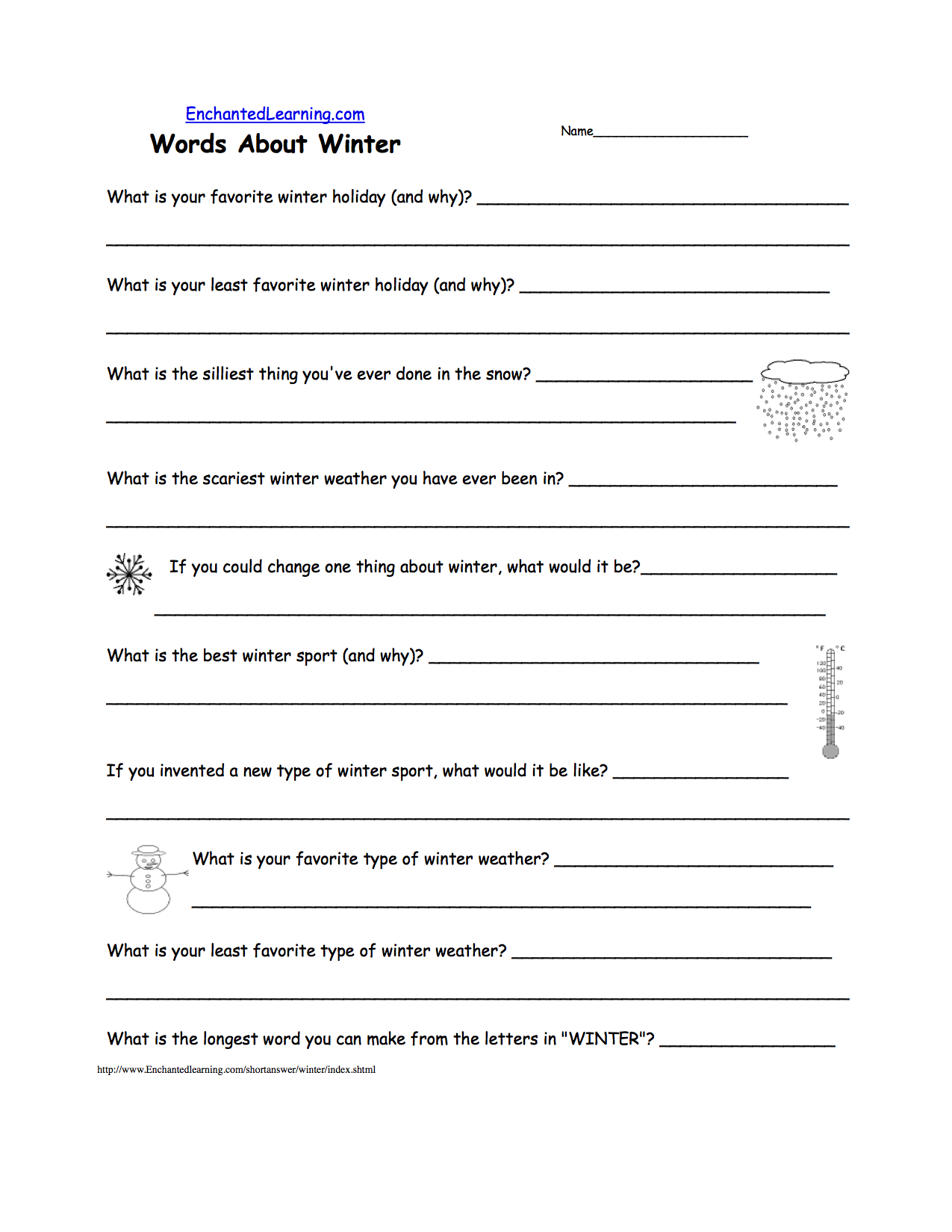 short answer quizzes printable enchantedlearning com