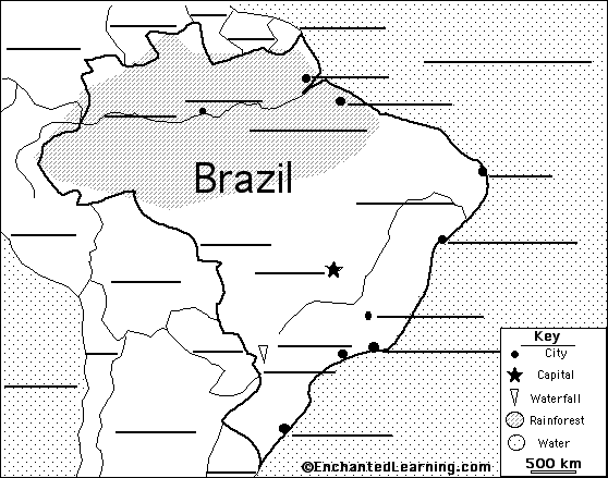 brazil map outline printable