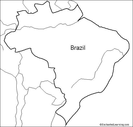 brazil map outline printable