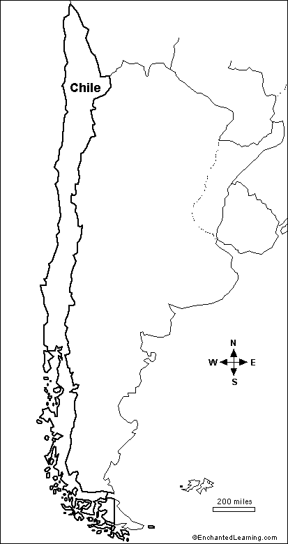 outline map Chile
