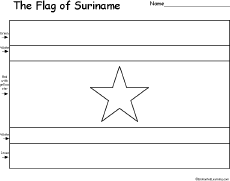 Flag of Suriname Printout: EnchantedLearning.com