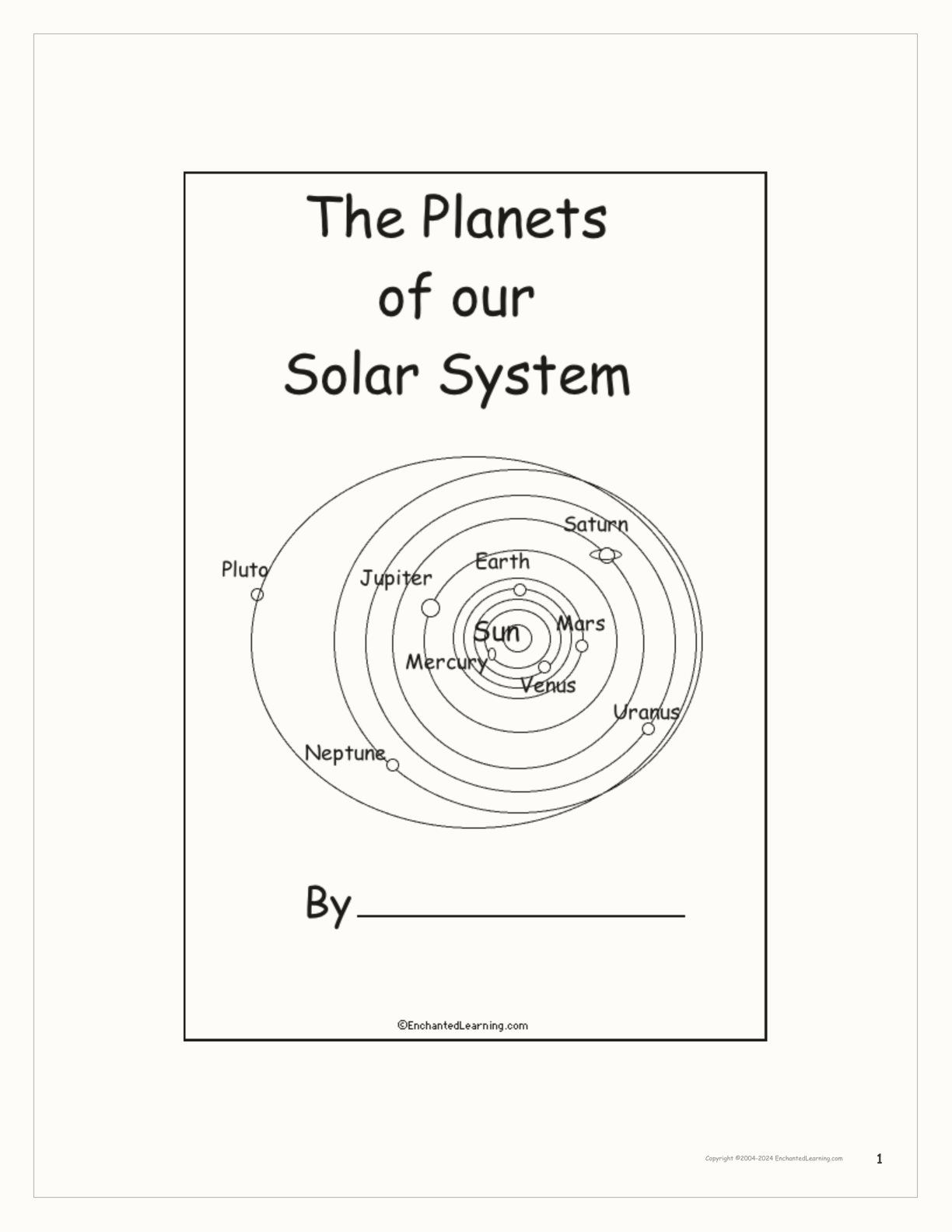 The Planets Of Our Solar System Book Enchanted Learning