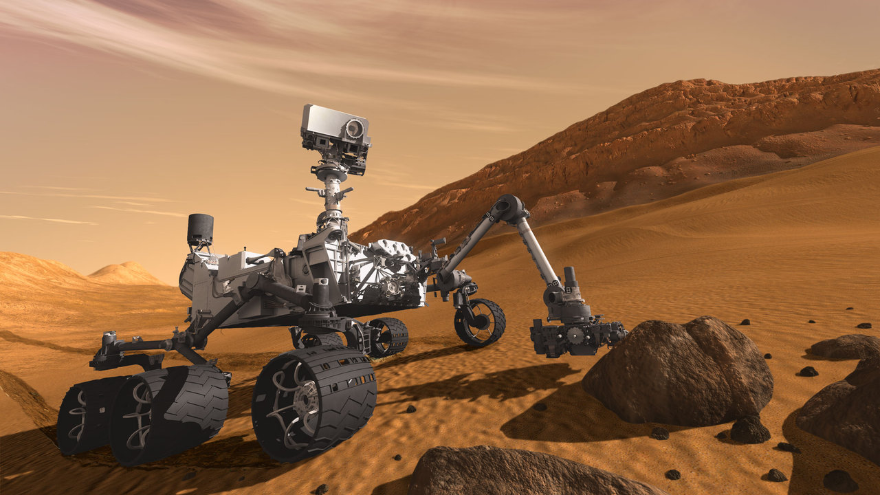 Curiosity, rover on Mars