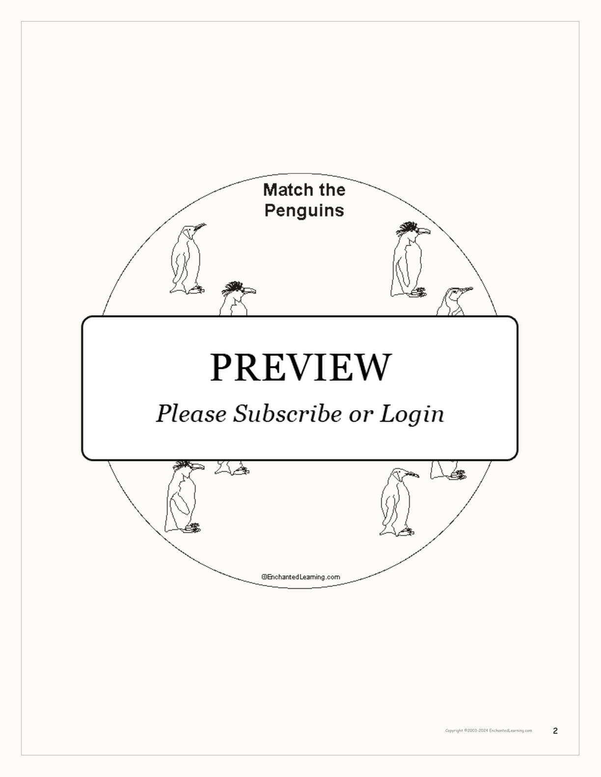 Penguin Shape Book Printouts interactive worksheet page 2