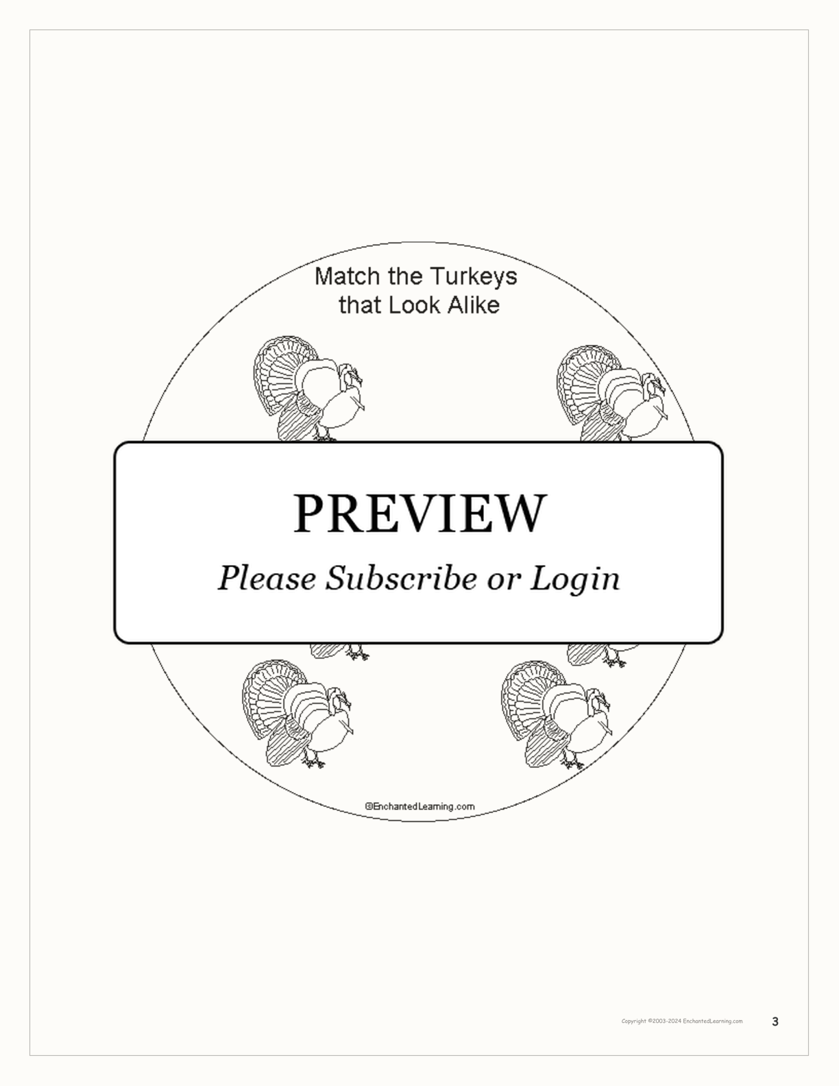 Turkey Shape Book Printouts interactive printout page 3