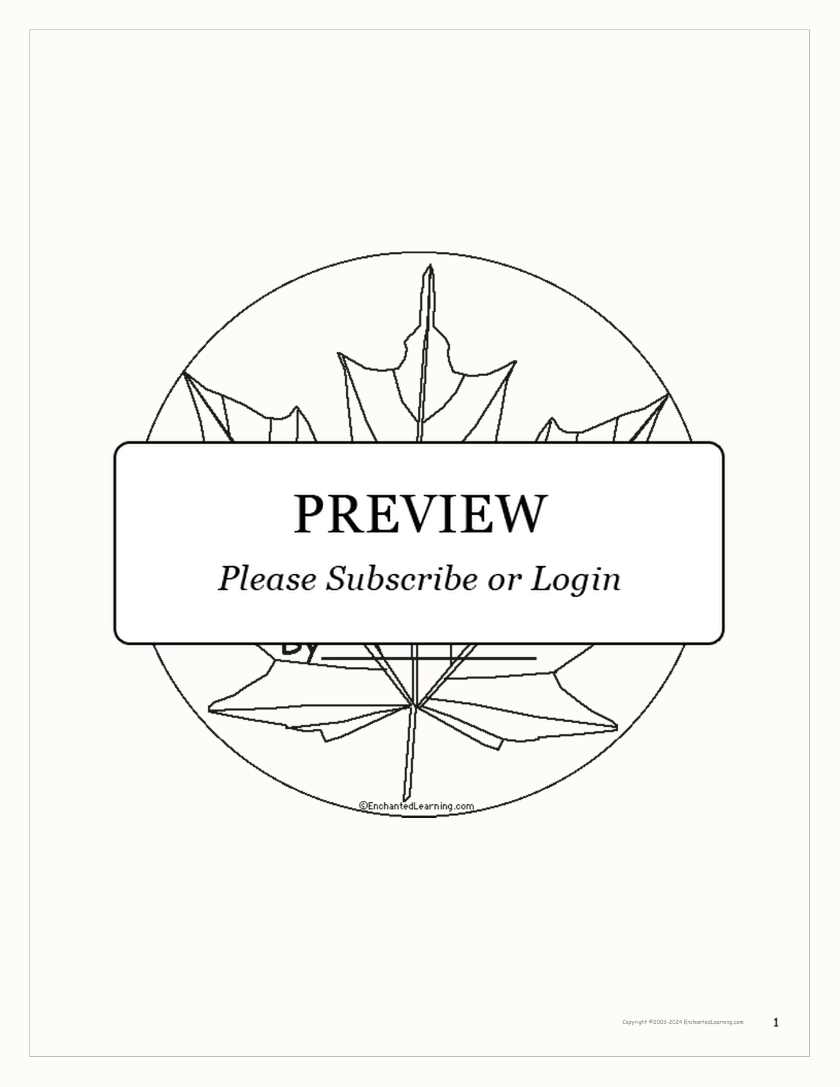 Leaf Printable Shape Book interactive printout page 1