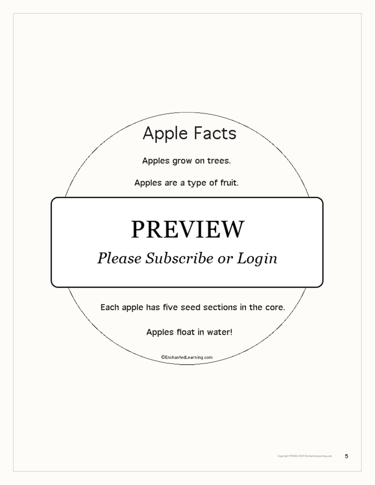Apple Shape Book Printouts interactive printout page 5