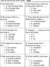 Hurricane - Multiple choice comprehension quiz ...