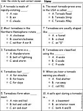 Search result: 'Tornado - Multiple choice comprehension quiz'