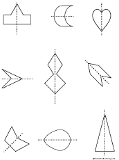 Draw Lines of Symmetry: Printable Worksheet - EnchantedLearning.com