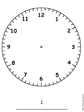 Blank Clock - Printable Worksheets: EnchantedLearning.com