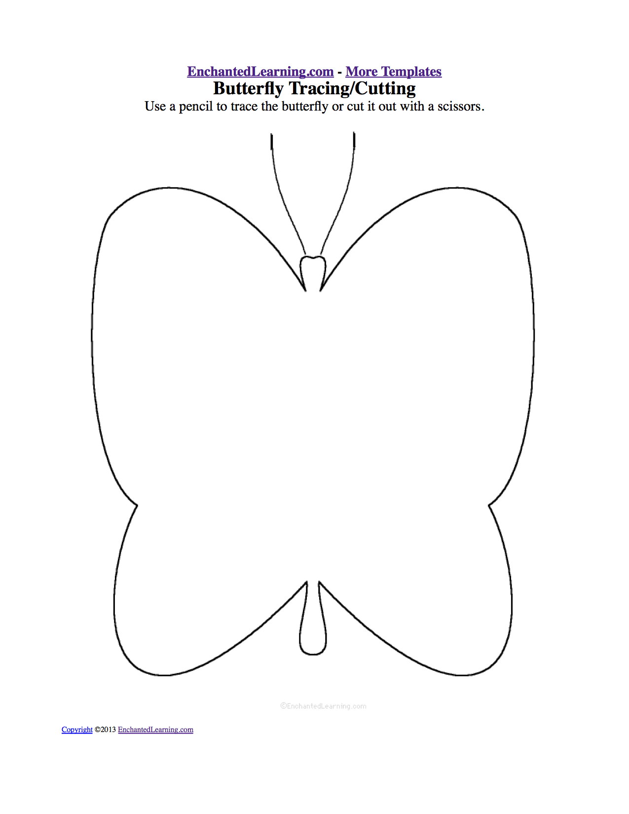 Butterfly Coloring and Drawing Activities at EnchantedLearning.com